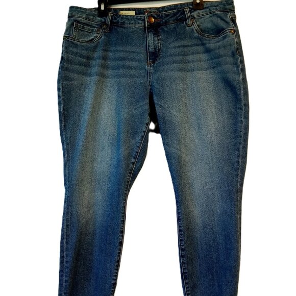 Kut from the Kloth Jeans 16W CONNIE Cropped Skinny Ankle Stretch Med Wash - Picture 1 of 14